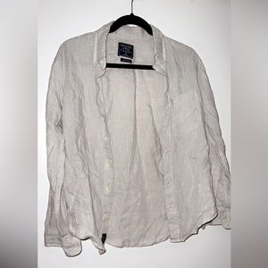 👑XS Abercrombie & Fitch 100% Linen Dress Shirt👑